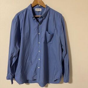 Alex Mill Cotton  Long Sleeve Button Up Shirt Blue Wash & Go Preppy-XXL
